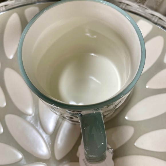 Black Cat & Tabby Cat With Cactus Bella Sage Ceramic Coffee Mug NWT - Picture 6 of 6